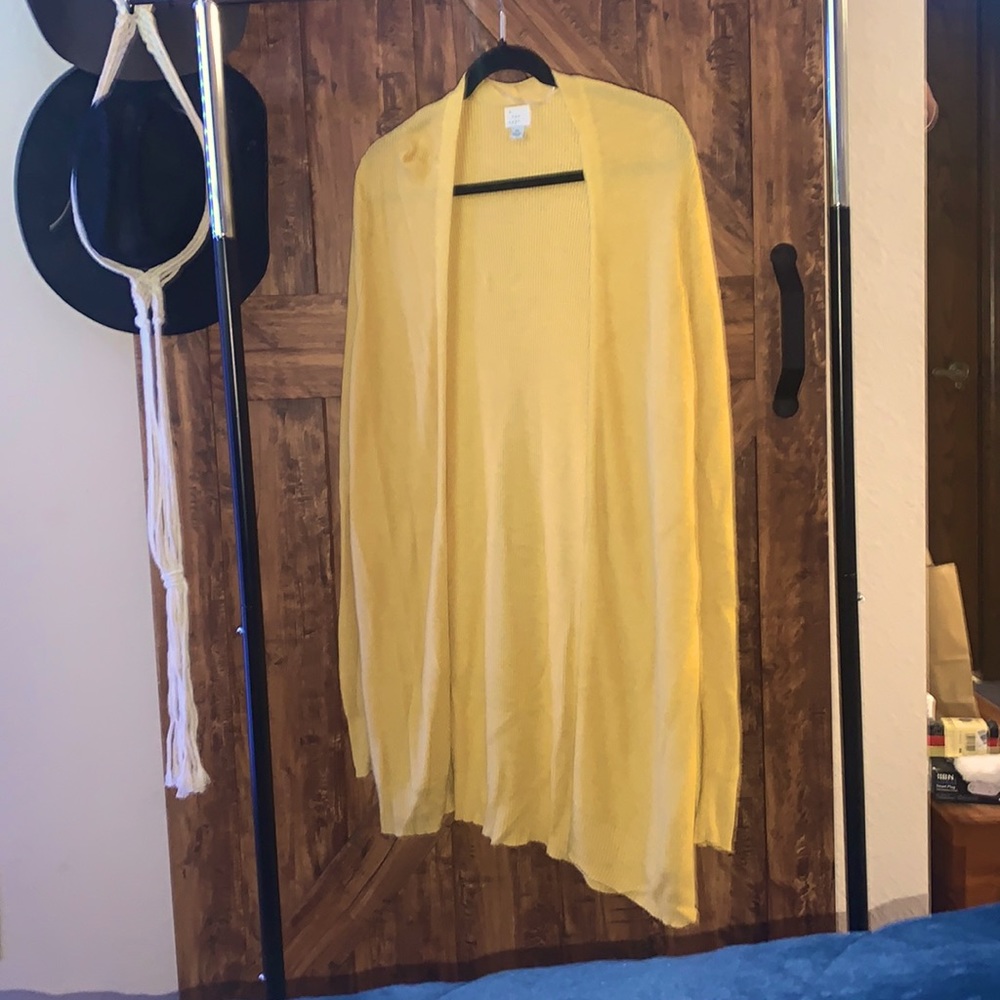 Yellow (long) cardigan by “a•new day”, Size:XL